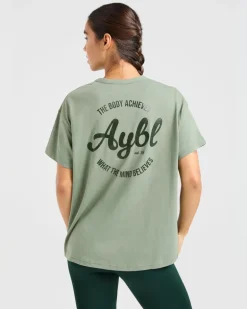 Body Achieve Mind Believe Oversized T Shirt