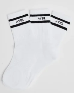 Everyday Double Stripe Crew Socks (3 Pack)
