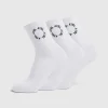 Everyday Embroidered Crew Socks (3 Pack)
