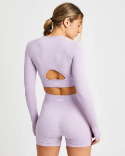 Evolve Speckle Seamless Long Sleeve Crop Top
