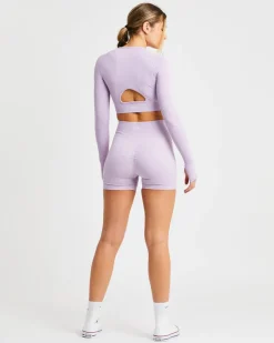 Evolve Speckle Seamless Long Sleeve Crop Top