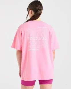 Focused Wavy Oversized T Shirt