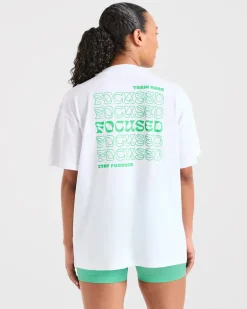 Focused Wavy Oversized T Shirt