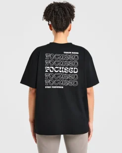 Focused Wavy Oversized T Shirt
