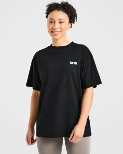 Focused Wavy Oversized T Shirt