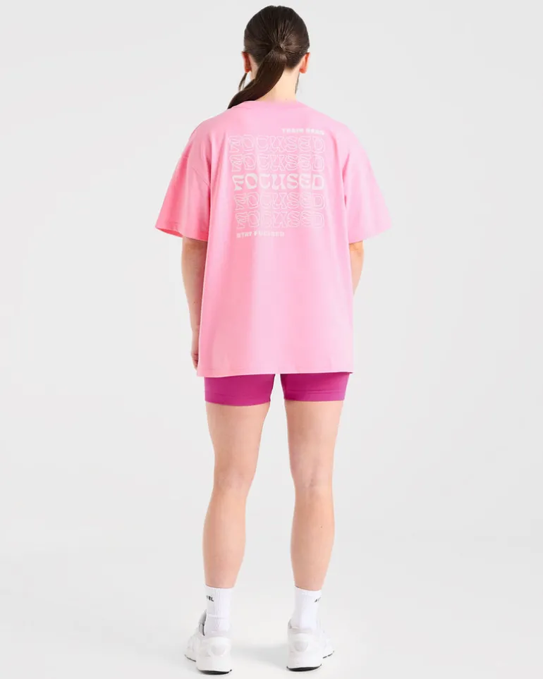 Focused Wavy Oversized T Shirt