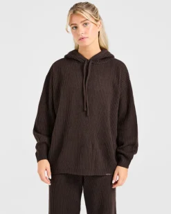 Lounge Oversized Knit Hoodie