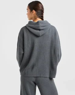 Lounge Oversized Knit Hoodie