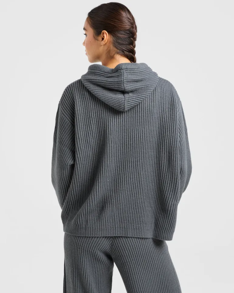 Lounge Oversized Knit Hoodie