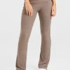 Lounge Ribbed Foldover Flared Leggings