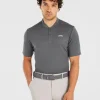Performance Collarless Polo Shirt