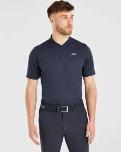 Performance Collarless Polo Shirt