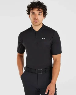 Performance Collarless Polo Shirt