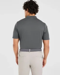 Performance Collarless Polo Shirt