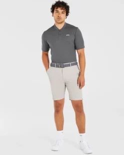 Performance Collarless Polo Shirt