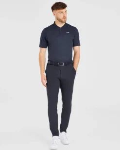 Performance Collarless Polo Shirt