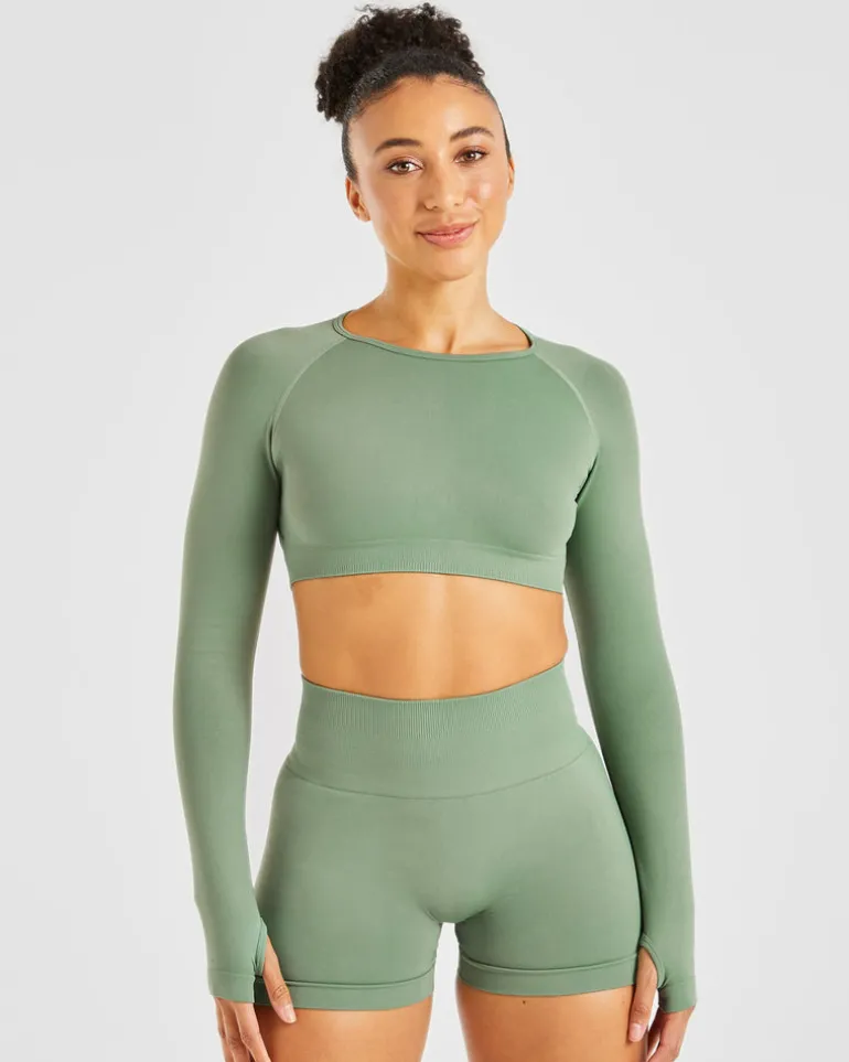 Power Seamless Long Sleeve Crop Top