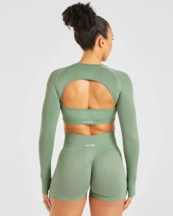 Power Seamless Long Sleeve Crop Top