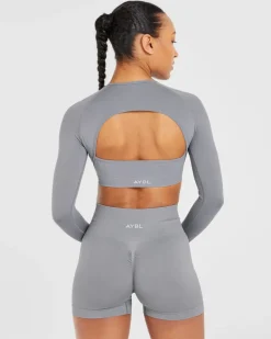 Power Seamless Long Sleeve Crop Top