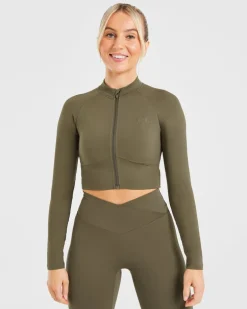 Sculpt Wrap Zip Up Jacket