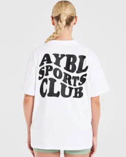 Sports Club Wavy Oversized T Shirt