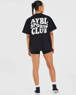 Sports Club Wavy Oversized T Shirt