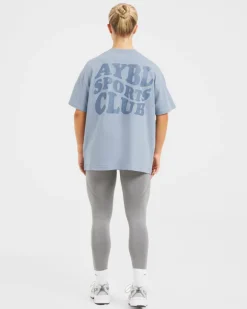 Sports Club Wavy Oversized T Shirt