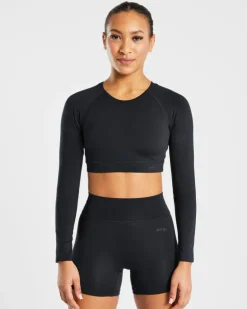 Staple Long Sleeve Crop Top