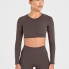 Staple Long Sleeve Crop Top