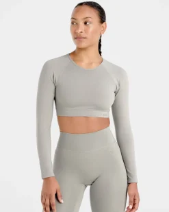 Staple Long Sleeve Crop Top