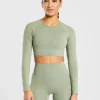 Staple Long Sleeve Crop Top