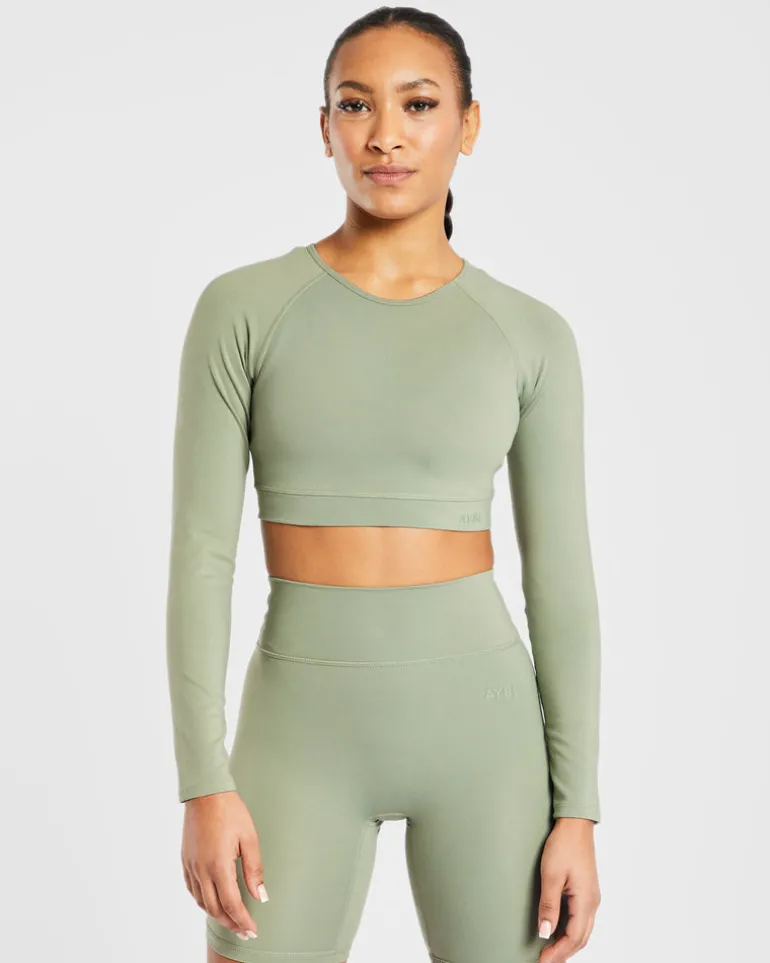 Staple Long Sleeve Crop Top