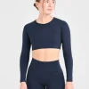Staple Long Sleeve Crop Top