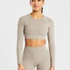Staple Long Sleeve Crop Top