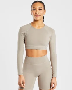 Staple Long Sleeve Crop Top