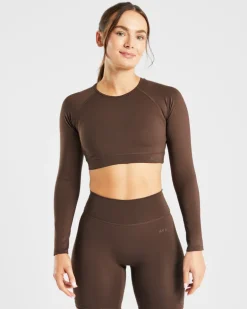 Staple Long Sleeve Crop Top