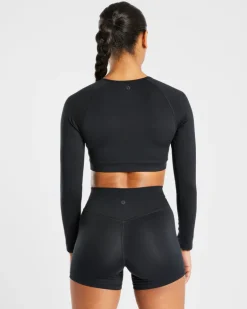 Staple Long Sleeve Crop Top