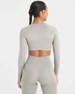 Staple Long Sleeve Crop Top