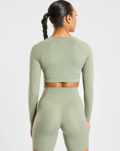 Staple Long Sleeve Crop Top