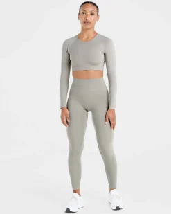 Staple Long Sleeve Crop Top