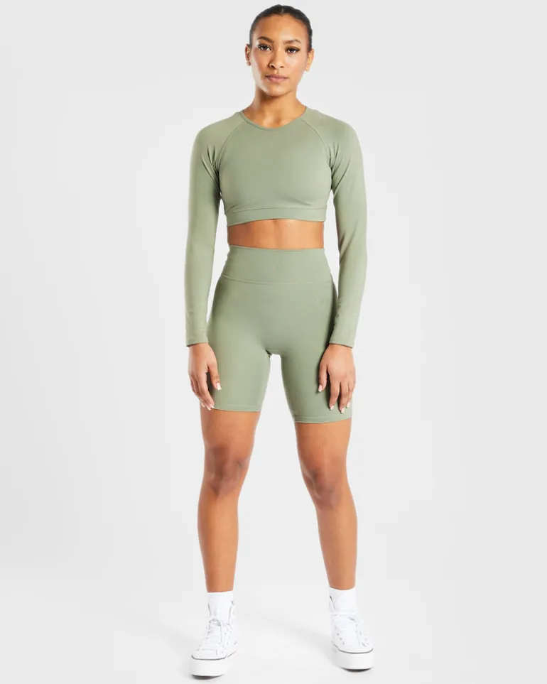 Staple Long Sleeve Crop Top