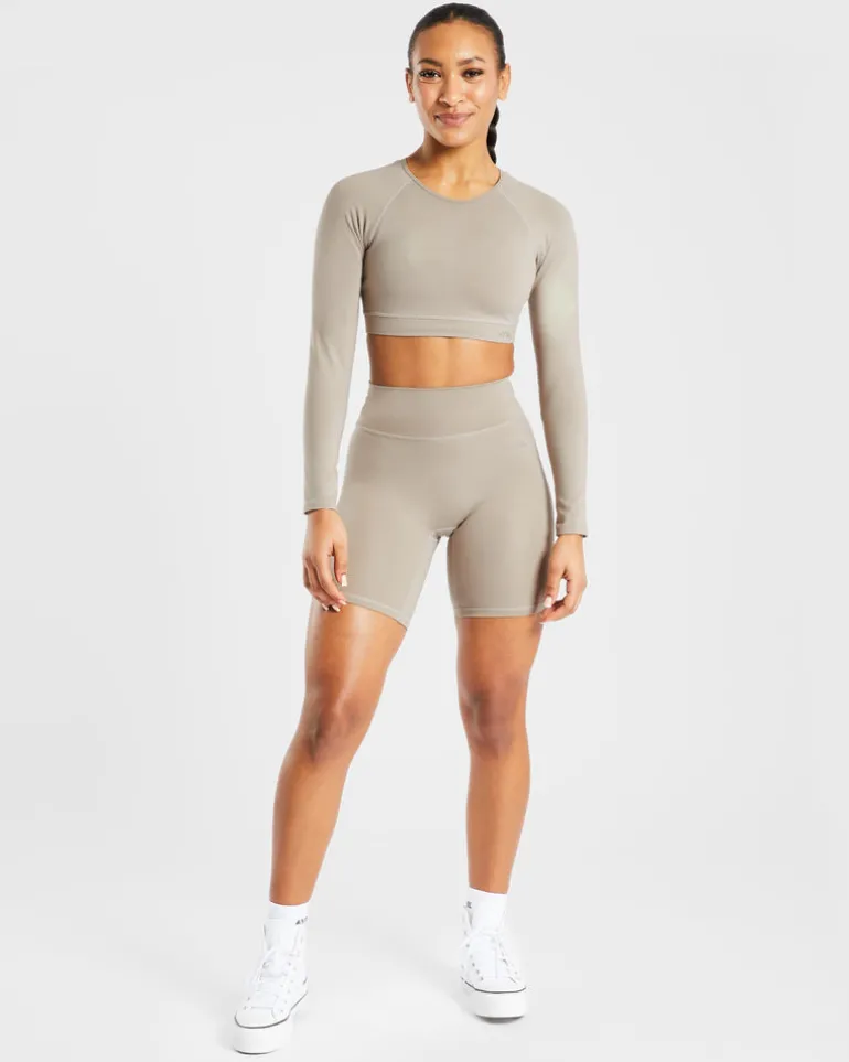 Staple Long Sleeve Crop Top