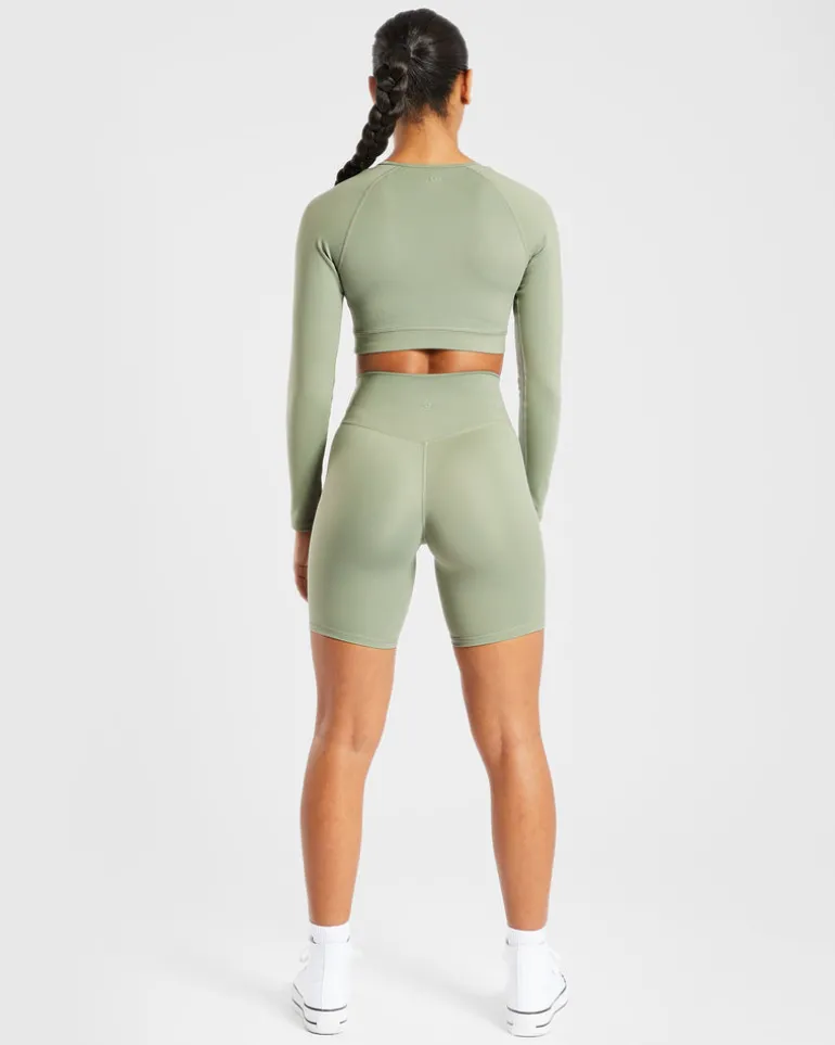 Staple Long Sleeve Crop Top