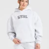 Varsity Embroidered Oversized Hoodie
