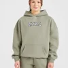 Varsity Embroidered Oversized Hoodie
