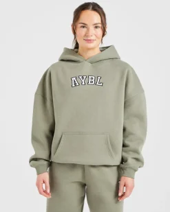 Varsity Embroidered Oversized Hoodie