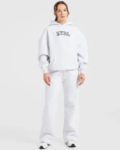 Varsity Embroidered Oversized Hoodie