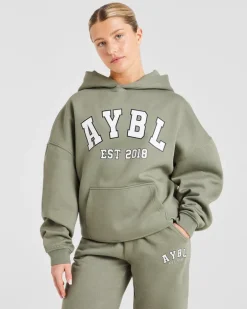 Varsity Graphic Oversized Hoodie
