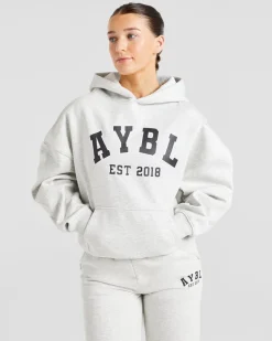 Varsity Graphic Oversized Hoodie