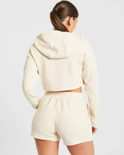 Waffle Crop Hoodie